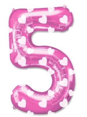 Globo Rosa Numero 5 de Foil - Globos