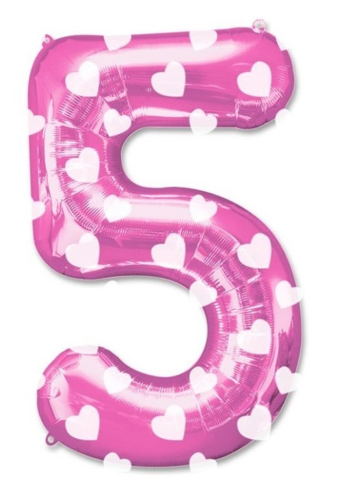 Globo Rosa Numero 5 de Foil - Globos
