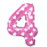 Globo Rosa Numero 4 de Foil - Globos