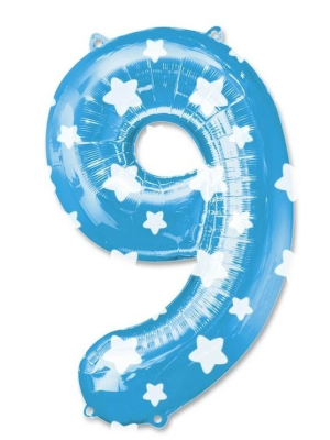 Globo Numero Azul 9 de Foil - Globos