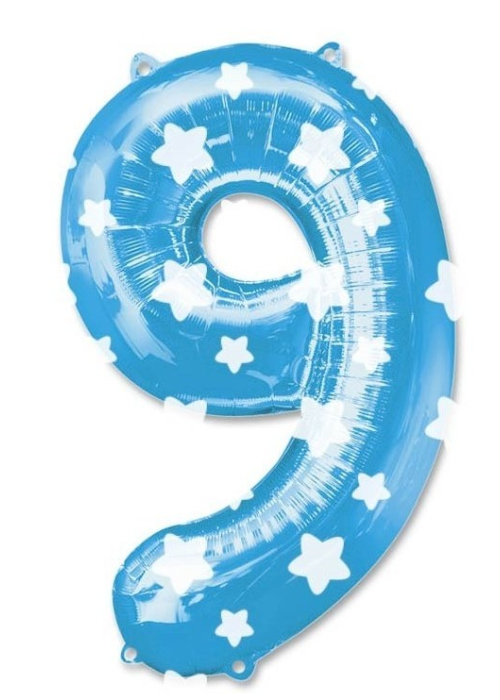 Globo Numero Azul 9 de Foil - Globos