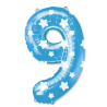 Globo Numero Azul 9 de Foil - Globos