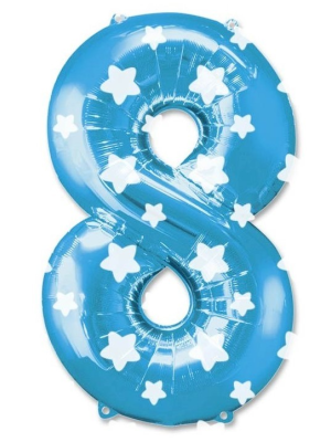 Globo Numero Azul 8 de Foil - Globos