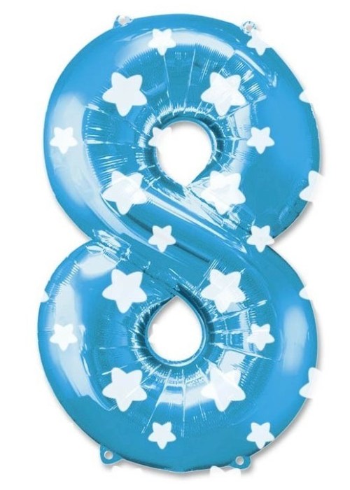 Globo Numero Azul 8 de Foil - Globos