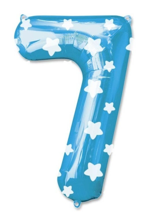 Globo Numero Azul 7 de Foil - Globos