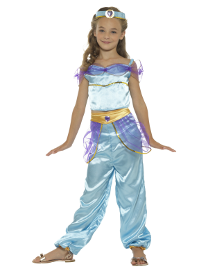 Traxe Da Princesa Árabe Azul Neno