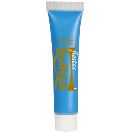 Maquillaje Neon en Crema Azul - Maquillaje