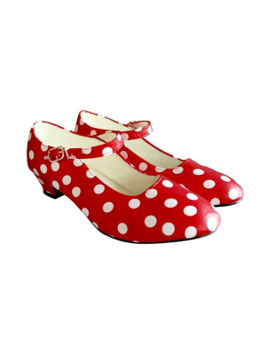 Zapatos Tacon Rojo y Blanco - Zapatos de Andaluza