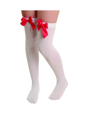 Medias Blancas con Lazo - Medias y Pantys