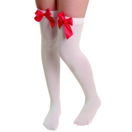 Medias Blancas con Lazo - Medias y Pantys