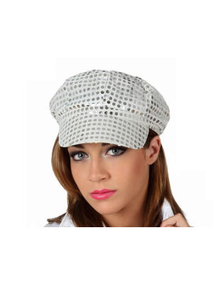 Gorra Lentejuelas Plata - Sombreros