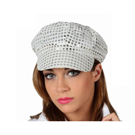 Gorra Lentejuelas Plata - Sombreros