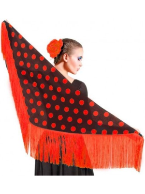 Manton Polka Dot Gorria Eta Beltza