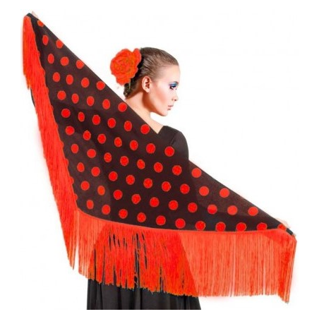 Manton Polka Dot Gorria Eta Beltza