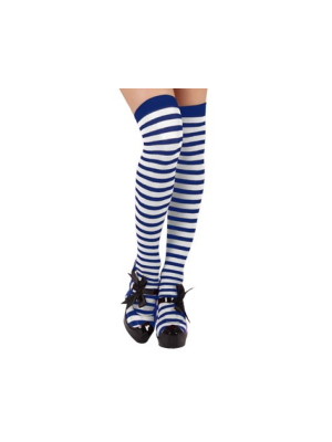Comprar Meias de Listras Azul Marinho e Branca por apenas 3.80€ – Loja de fantasias online