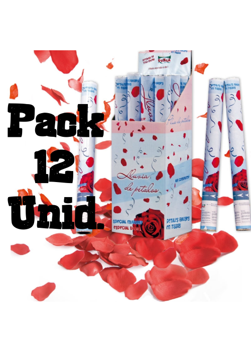 Pack de 12 canons Pètals de color Vermell