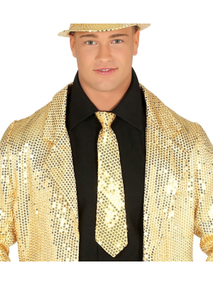 Corbata Lentejuelas Oro - Corbatas y Pajaritas