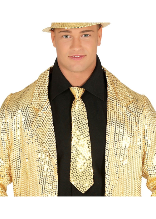 Gorbata Sequins Urrezko