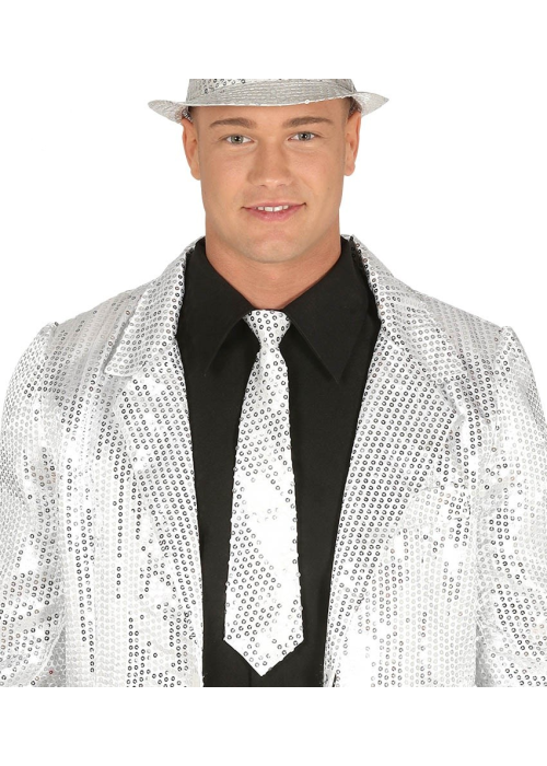Gorbata Sequin Zilarrezko