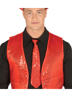 Tie Sequin Red