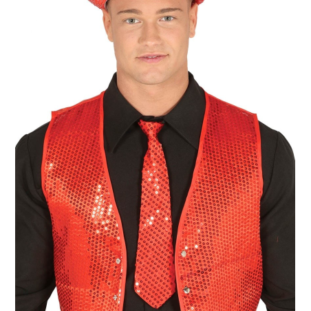 Corbata Lentejuelas Roja - Corbatas y Pajaritas