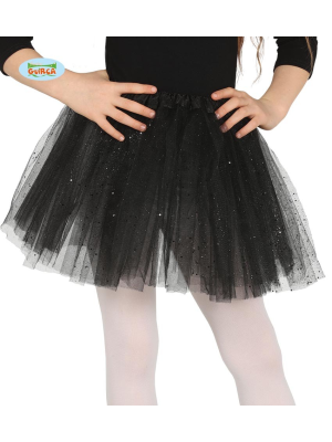 Tutu Purpurina Negro 30cm - Faldas y Pantalones