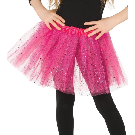 Tutu Purpurina Rosa Fucsia 31cm - Faldas y Pantalones