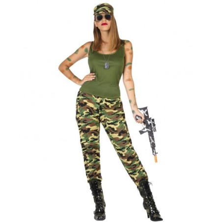 Disfraz de Militar Tirantes Mujer - Disfraces de Militares
