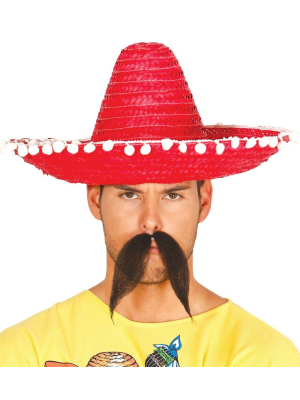 Comprar Sombrero Mejicano 45cm Rojo - Complementos Mexicanos