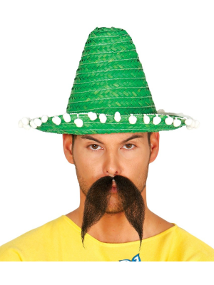 Sombrero Mejicano 33cm Verde - Complementos Mexicanos
