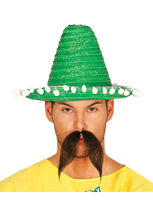 Sombrero Mejicano 33cm Verde - Complementos Mexicanos