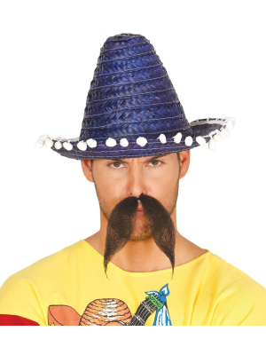 Comprar Sombrero Mejicano 33cm Azul - Complementos Mexicanos