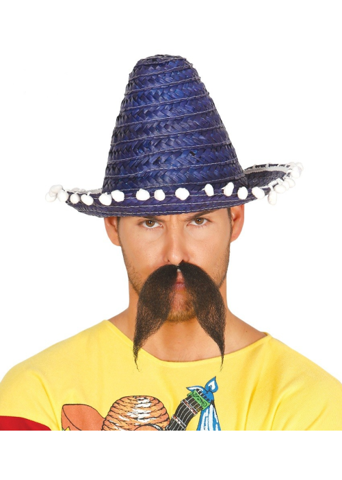 Sombrero Mejicano 33cm Azul - Complementos Mexicanos