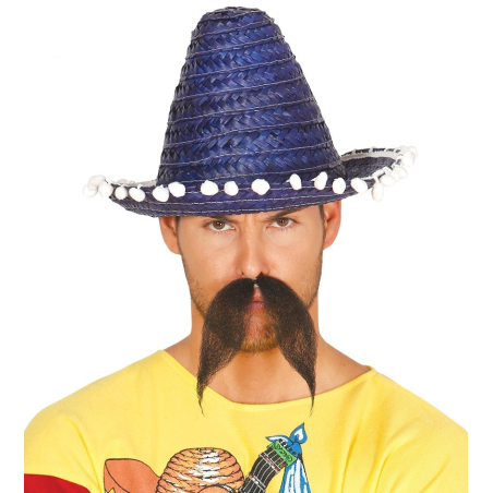 Sombrero Mejicano 33cm Azul - Complementos Mexicanos