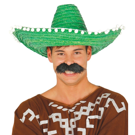 Sombrero Mejicano 50cm Verde - Complementos Mexicanos