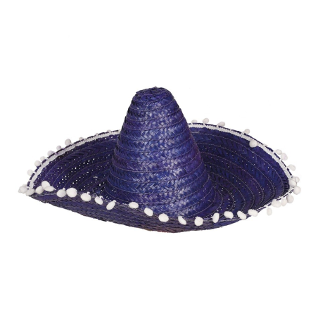 Sombrero Mejicano 50cm Azul - Complementos Mexicanos