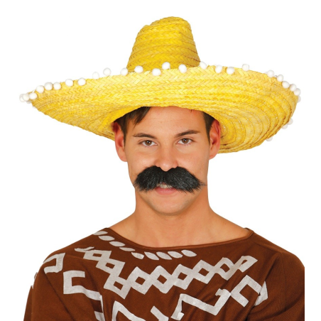 Sombrero Mejicano 50cm Amarillo - Complementos Mexicanos