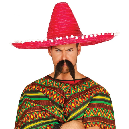 Sombrero Mejicano 60cm Rojo - Complementos Mexicanos