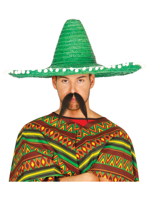 Sombrero Mejicano 60cm Verde - Complementos Mexicanos