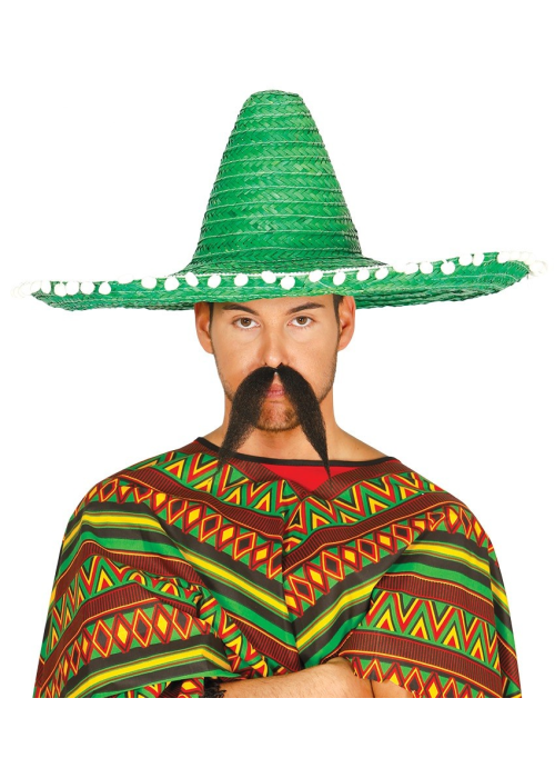 Sombrero Mejicano 60cm Verde - Complementos Mexicanos