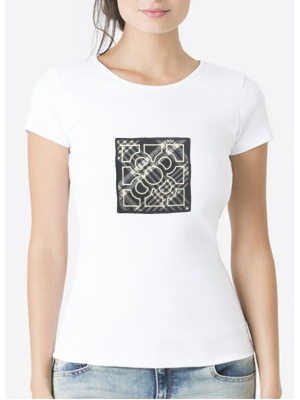 T-Shirt À Carreaux Femme