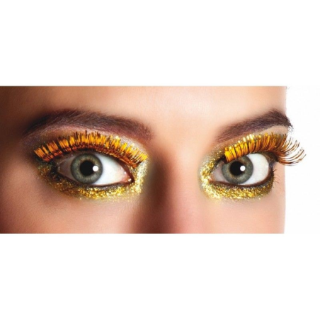 Pestañas doradas - Maquillaje y Caracterizacion
