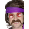 Bigote Hippie Marron - Barbas y Bigotes