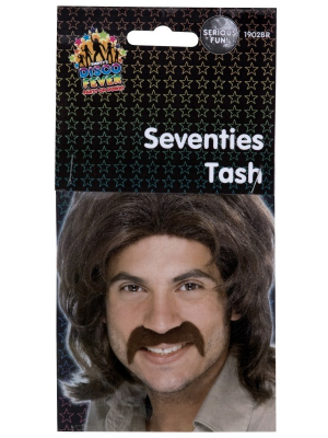 Bigote Hippie Marron - Barbas y Bigotes