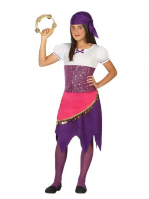 Disfraz de Zingara Morado Infantil - Disfraces para Niña