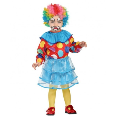 Disfraz de Payasina Roja Lunares Bebe - Disfraces de Payasos, Arlequines y Bufones