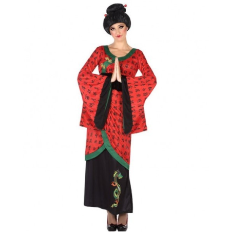 Disfraz de Geisha Rojo - Disfraces de Chinos, Orientales, Ninjas y Geishas