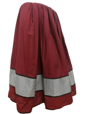 Falda Casera Bicolor Granate - TRAJES REGIONALES