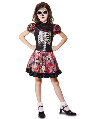 Disfraz de Catrina Flores Infantil - Disfraces de Halloween Infantiles