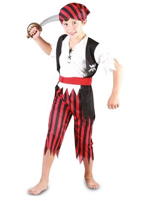 Disfraz de Pirata a Rayas infantil - Disfraces de Piratas para Niños